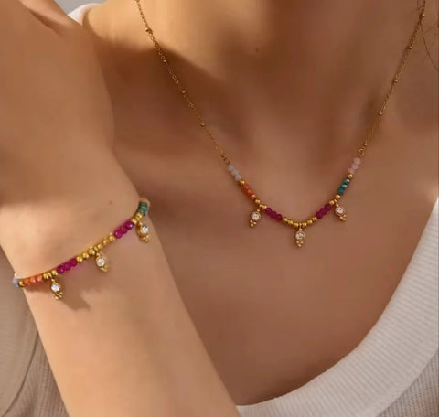 Boho beaded necklace