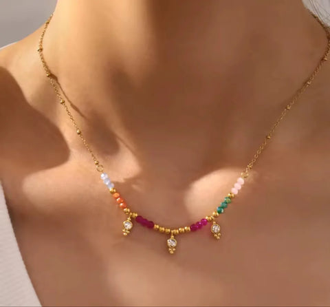 Boho beaded necklace