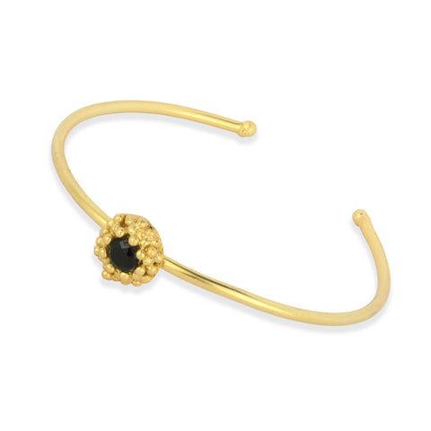 Flower charm bangle
