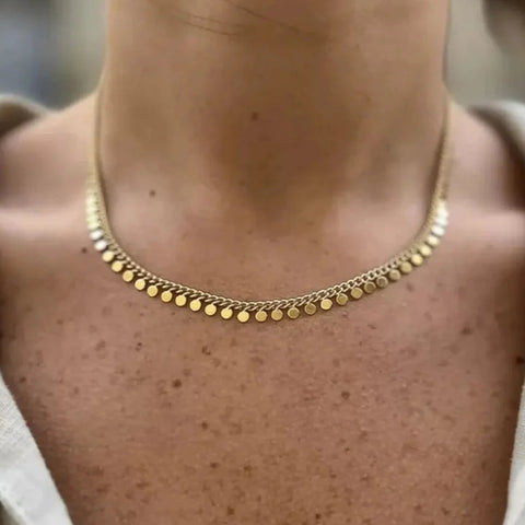 Mini disc necklace