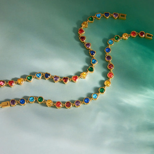 Rainbow Sparkle Tennis Bracelet