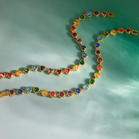 Rainbow Sparkle Tennis Bracelet