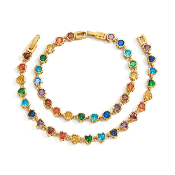 Rainbow Sparkle Tennis Bracelet